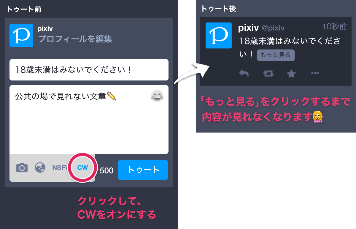 Cw や Nsfw 目のマーク は何ですか Pawooヘルプ